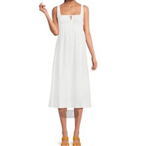 NWT OPT White A-Line Midi Dress M